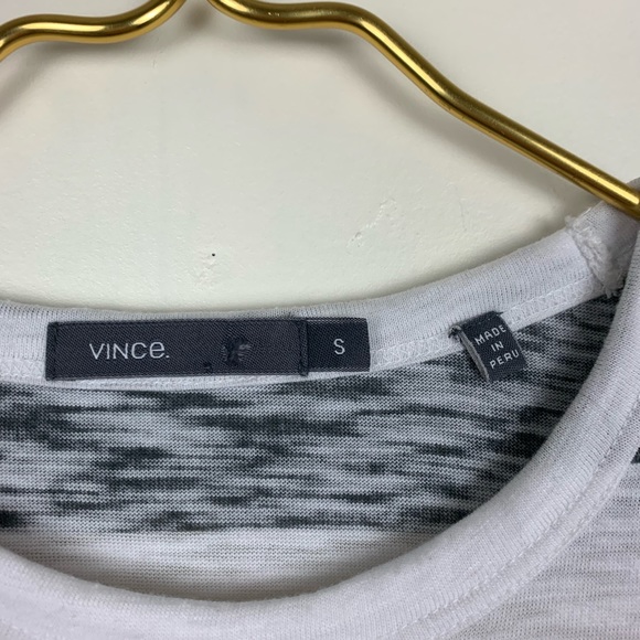 Men’s Vince Striped Short Sleeve Tee Shirt - Picture 4 of 5